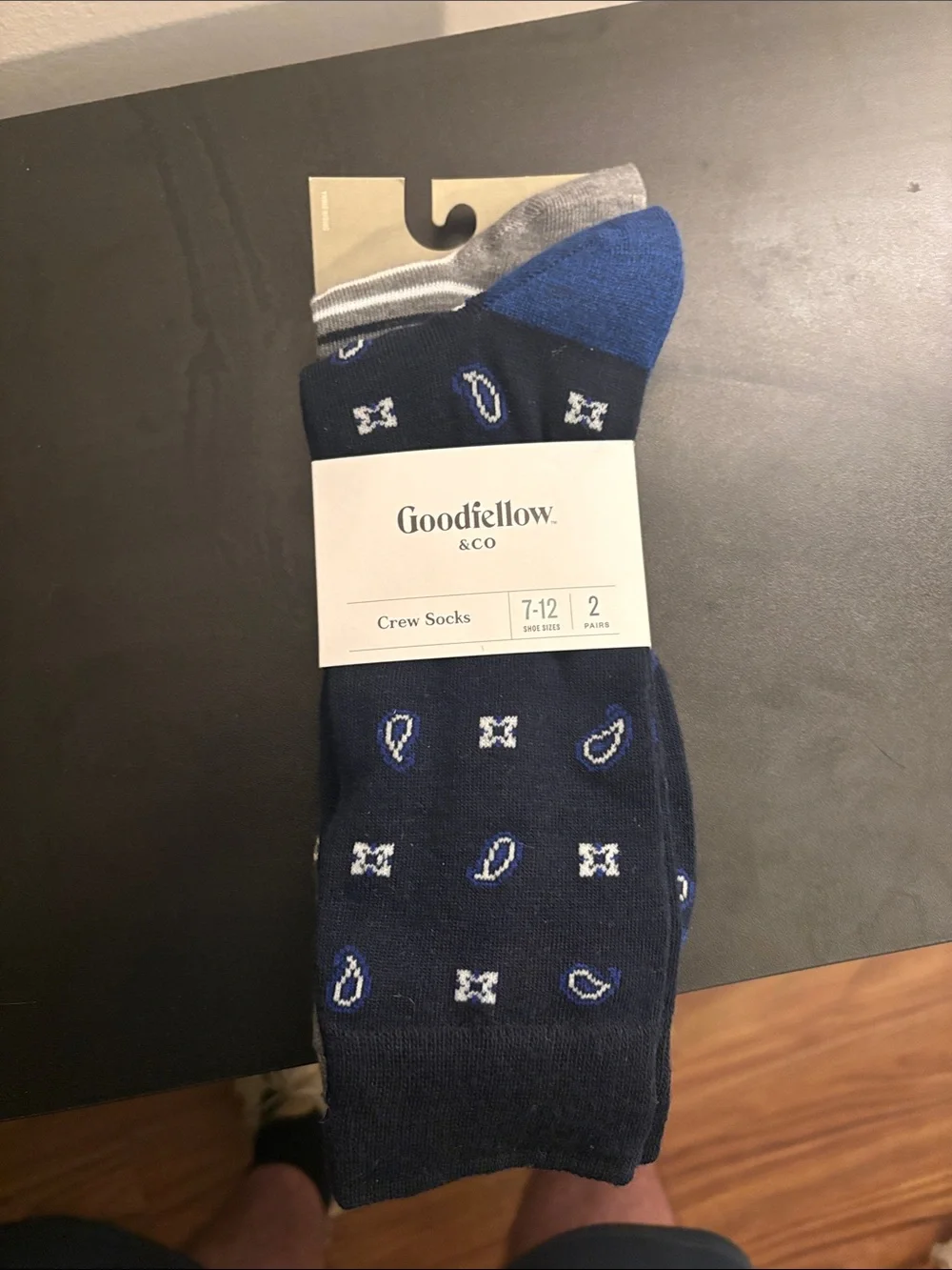 7 pair Novelty Men's Crew Socks Bundle - Baseball, Candy, Blue Motifs